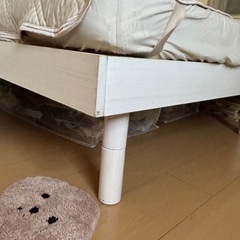 セミダブル　ベッド　木　すのこ　布団　ベッドフレーム　充電の画像