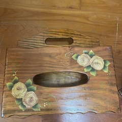 🌼木製カントリー風　収納ボックス　の画像