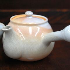 萩焼 天龍窯 茶器揃 湯呑5客 茶こし付き急須 姫萩 共箱付き 札幌市 清田区 平岡の画像