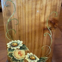 🌼木製カントリー風　キッチン道具入れの画像