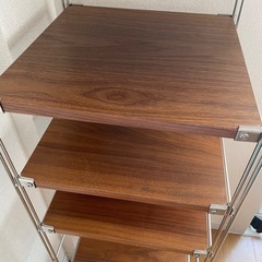 無印良品 SUS ステンレスユニットシェルフ ウォルナットの画像