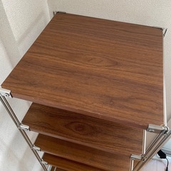 無印良品 SUS ステンレスユニットシェルフ ウォルナットの画像