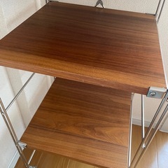 無印良品 SUS ステンレスユニットシェルフ ウォルナットの画像