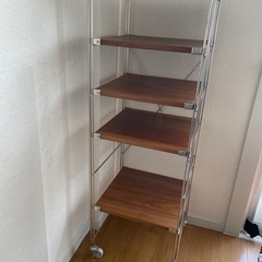 無印良品 SUS ステンレスユニットシェルフ ウォルナット