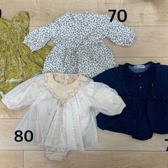 新品・ブランド服あり　女の子ベビー服 ロンパース ワンピース 14点まとめ売り の画像