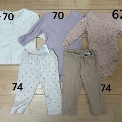新品・ブランド服あり　女の子ベビー服 ロンパース ワンピース 14点まとめ売り の画像