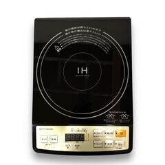  25Y034 ジ2 YAMAZEN 山善 AEON イオン 卓上IH調理器 AIH-TV1300G(BK) 2014年製 中古品の画像