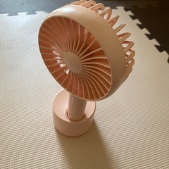 回転スタンド付きハンディファンピンクの画像