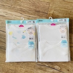 【新品】半袖丸首シャツ、タンクトップ　80