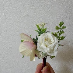 ［ブーケブートニアセット］結婚式　ブーケ　アーティフィシャルフラワーの画像