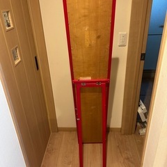 木製　スタンド式ミラー　姿見の画像