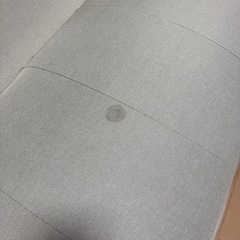シミあり ソファベッド ホワイト 直径180cmの画像