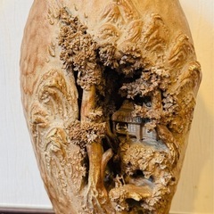 砥部焼 友澤波六 花入 花瓶彫刻模様の陶器花瓶経口約8cm 高さ...