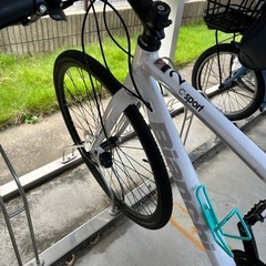 【値下げ中】Bianchi C-sports 2 白 【サイズ43】 ボトルケージ付き、スタンド付きの画像