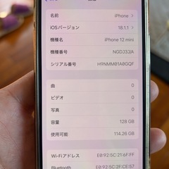 iPhone12 mini 128g SIMロック解除済の画像