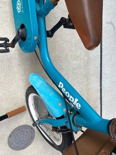 子ども用自転車 折り畳み 14インチ 補助輪付き 舵取り棒付き