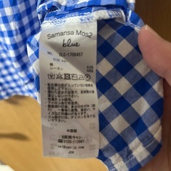 ギンガムチェック　カットソーの画像