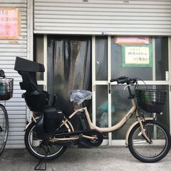 地域限定送料無料 ギュットミニ 三人乗り 12AH 白 神戸市 電動自転車