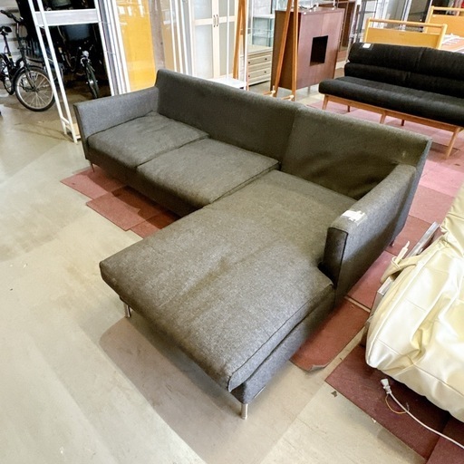 3人掛け ソファ カウチソファ L字ソファ ダークグレー系