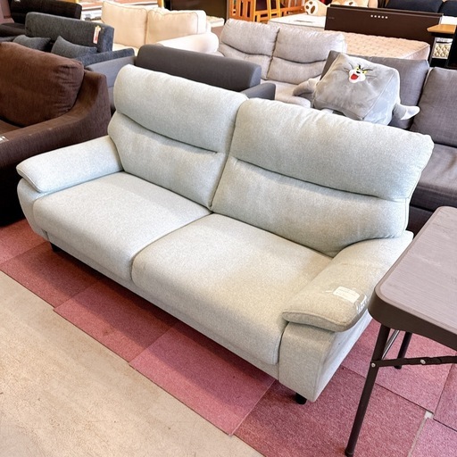 ニトリ 3人掛け ソファ 水色系