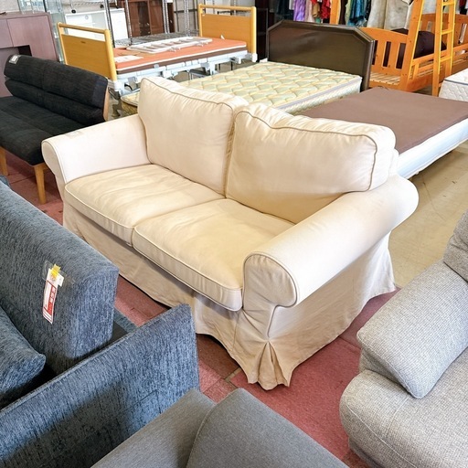 IKEA 2人掛け ソファ ベージュ系