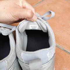アシックス　Texcy　シルバー　スニーカーの画像