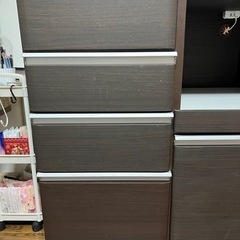 食器棚 ニトリ KRISNAシリーズ 80KB-DBKの画像