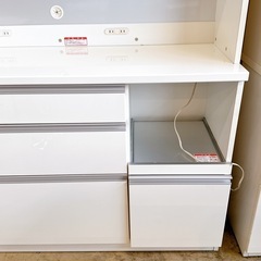 食器棚 キッチンボード ホワイト 幅140cmの画像
