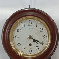 [八5775]  CITIZEN　シチズン　壁掛け時計　振り子時計(電池式)の画像