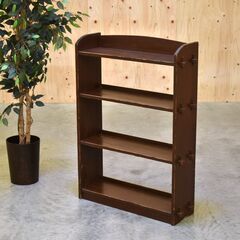 ≪zyt2309ジ≫ ヴィンテージ家具 くさびの本棚 4段 オー...