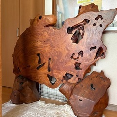 木のオブジェ、衝立