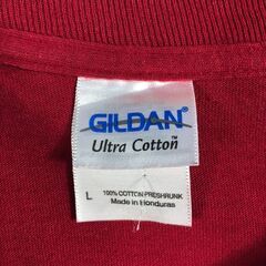 🔷🔶期間限定・特別価格🔶🔷USA製 GILDAN GWOC カレッジプリント 長袖Tシャツ レッド Lサイズ アメリカ古着の画像