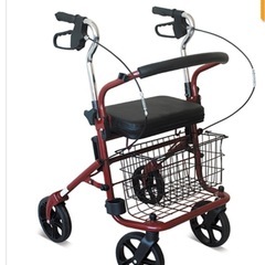 新品 Aildge Firm 折りたたみシルバーカー 赤の画像
