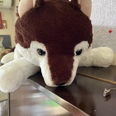 オオカミのぬいぐるみの画像