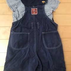 ミキハウス　サイズ110 　半袖2枚　オーバーオール　の画像