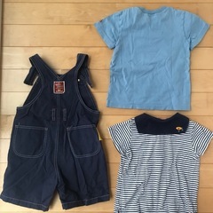 ミキハウス　サイズ110 　半袖2枚　オーバーオール　の画像