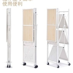 美品)折りたたみ　スチールラックの画像