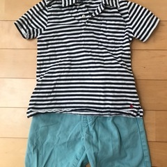 サイズ110  ラルフローレンTシャツ　GU他ハーフパンツ２枚の画像