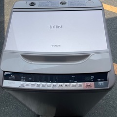 北九州市内配送無料　保証付き 日立 HITACHI ビートウォッシュ 全自動洗濯機 （10kg） シャンパン BW-V100Aの画像