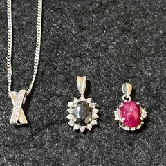 シルバーネックレス&トップ2個セットの画像