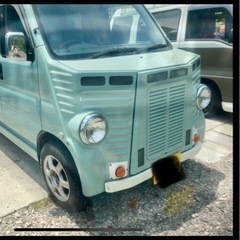 ホンダアクティベース　フレンチバス　ブルーグレー　キッチンカーベース　ハイルーフの画像