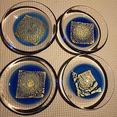 ガラス小皿6点セット 手作り？の画像