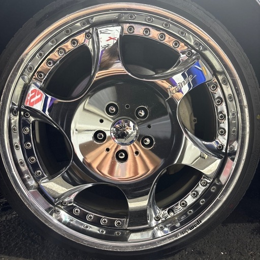 クレンツェ バズレイア 19インチ 9j 9.5j メッキ 深リム 114.3