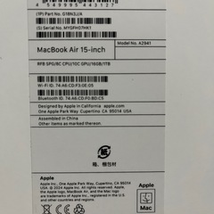 Macbook Air M2 15インチ
 の画像