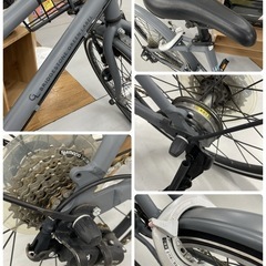 R052 ☀️ ジモティー限定価格！ ミニベロ★ ブリヂストン マークローザ ★ 20インチ ★7段 ★ローラーブレーキ★LEDオートの画像