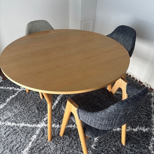 ※終了予定※【美品】北欧モダンデザインダイニング【Rund】ルント　5点セット