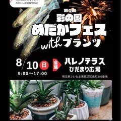 彩の国めだかフェスwithプランツご出店者様募集