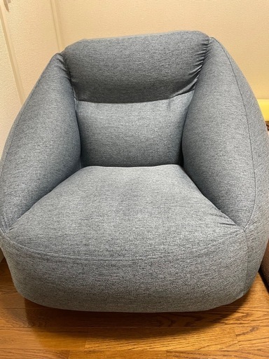 新品 正規品!!  無印良品】空気でできたソファ(ポンプ付き) 新 (きなこもち) ビーズクッション・クッションソファ