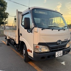 日野　デュトロ　走行距離85000km！ ディーゼル！　2t平ボディロング！の画像