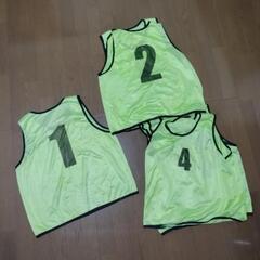 番号入ビブス　6枚セット　蛍光緑の画像